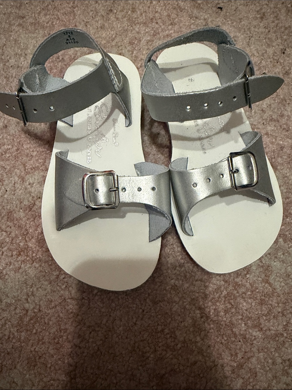 Toddler Metallic Sun San Surfer 8c Silver Buckle Sandals